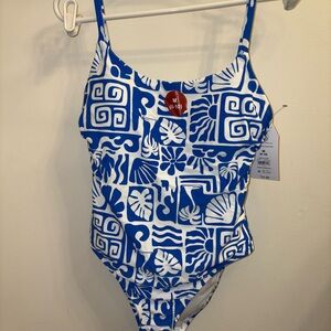 Blue Patterned Swimsuit